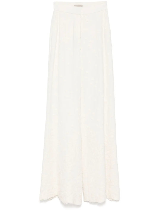 Embroidered Flared Trousers