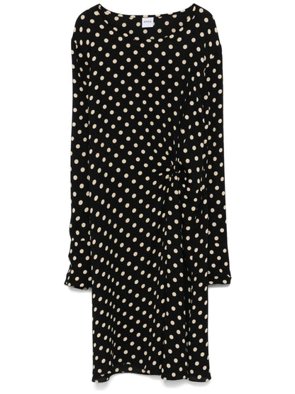 Polka-Dot Midi Dress