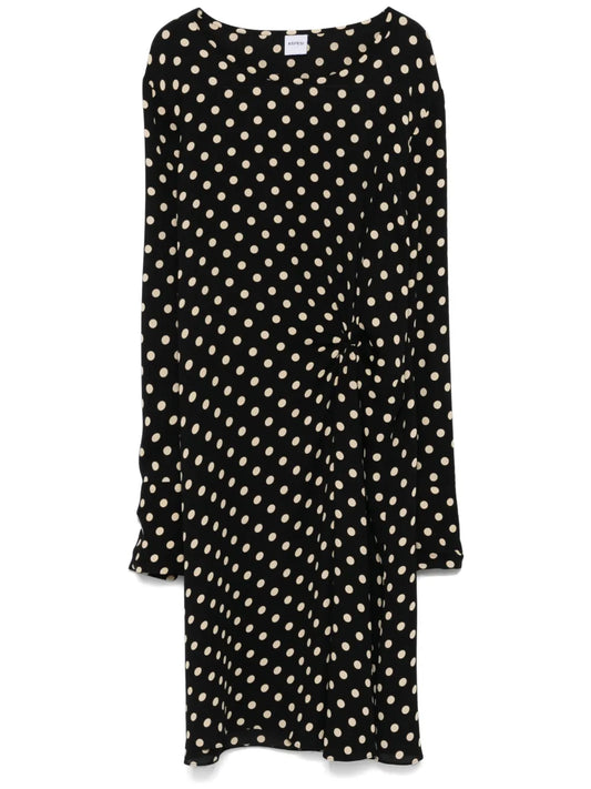 Polka-Dot Midi Dress