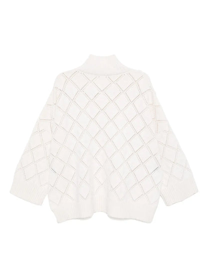 Flower Embellished Knit Sweater