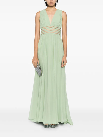 Draped Silk Dress