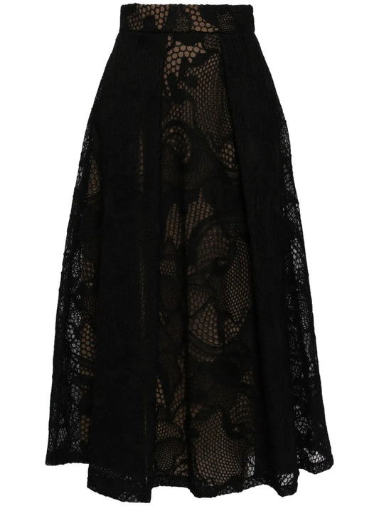 Embroidered Midi Skirt