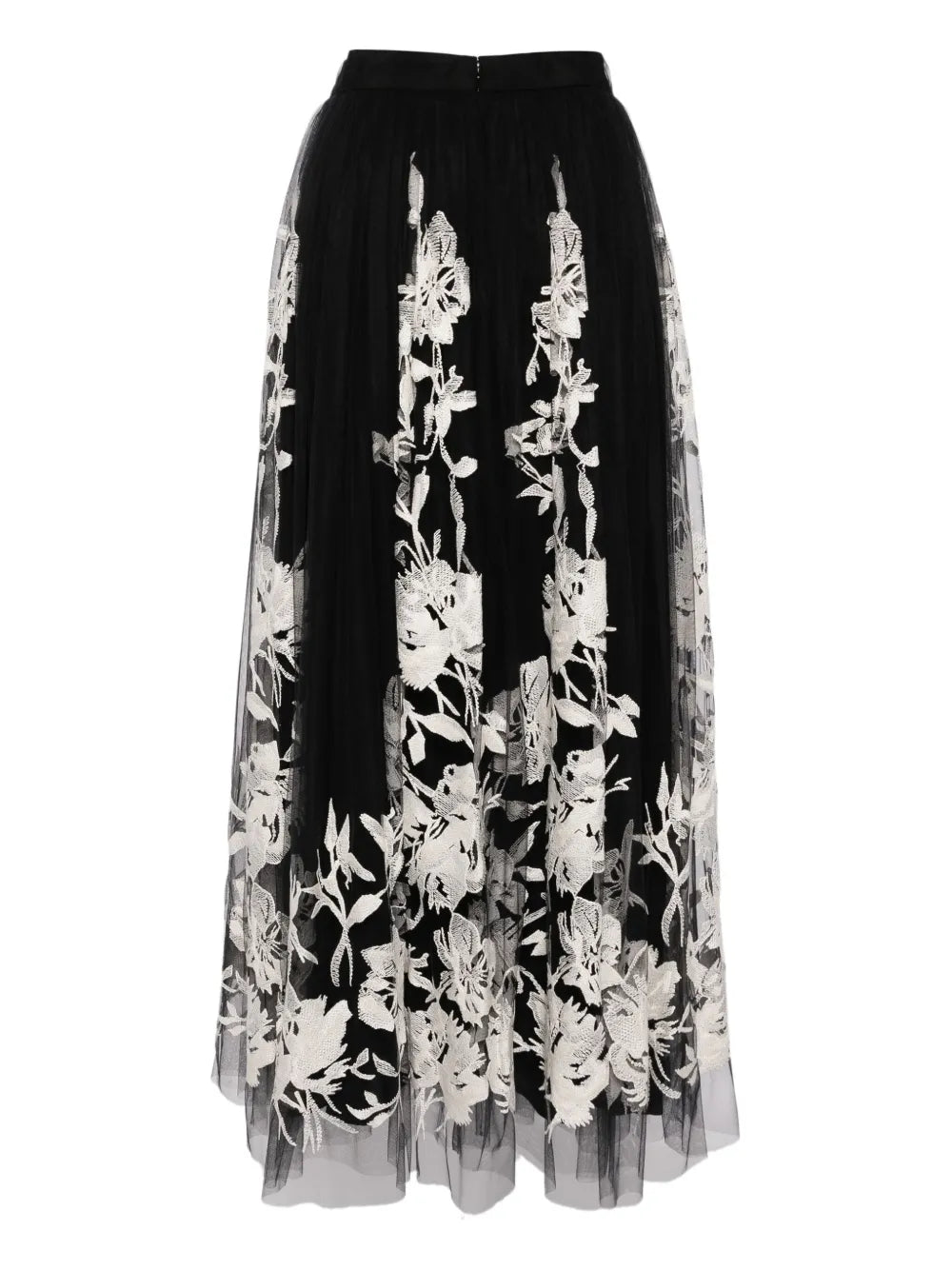 Embroidered Midi Skirt