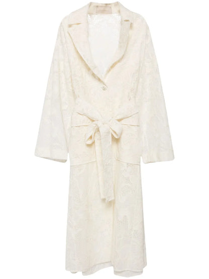 Embroidered Tulle Coat