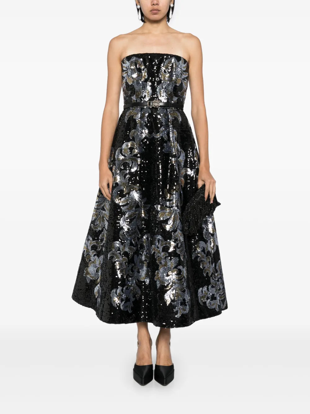 Sequinned Midi Dress