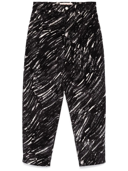 Crayon-Print Trousers