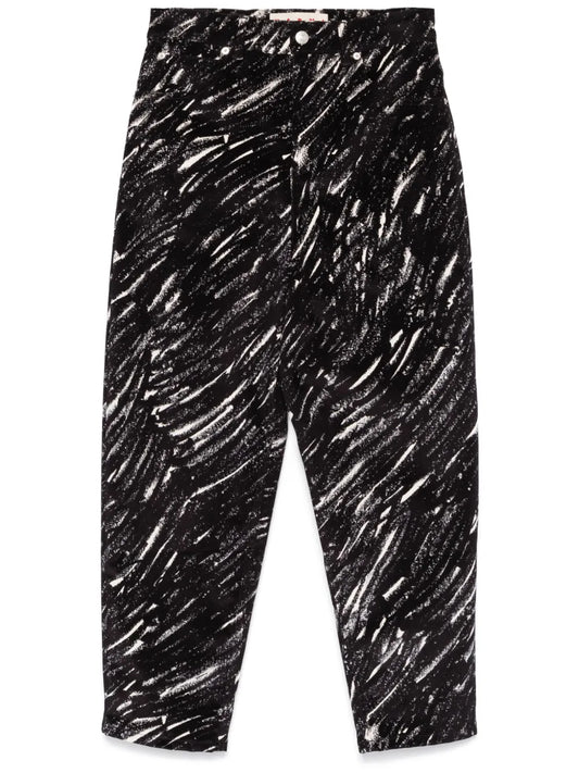 Crayon-Print Trousers