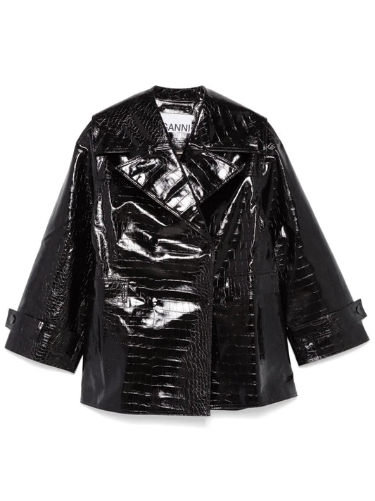 Croc-Embossed Jacket