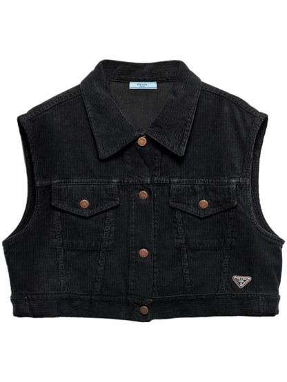 Corduroy Denim Vest