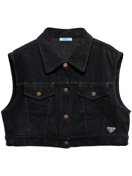 Corduroy Denim Vest
