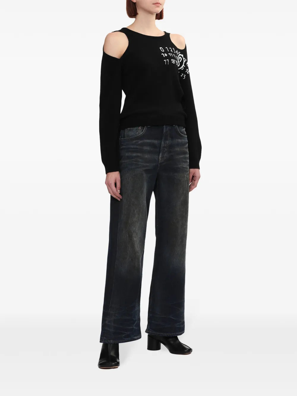 Numbers-Print Sweater