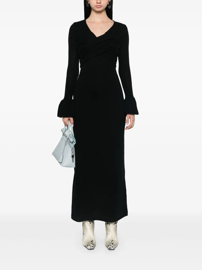 Crossover-Detail Maxi Dress