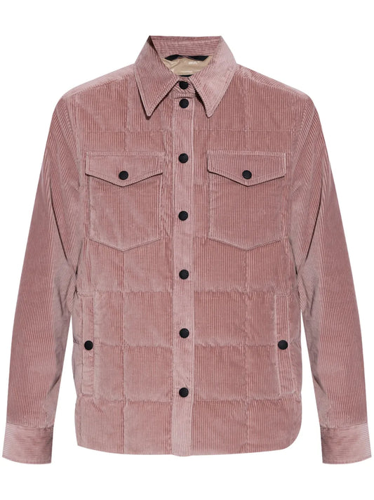 Buttoned Padded Shirt Jacket