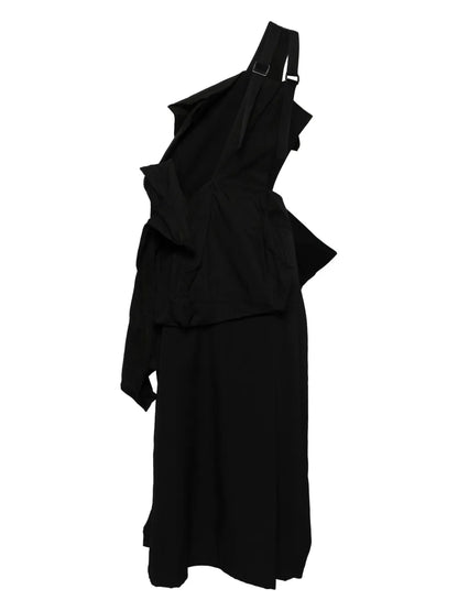 Box-Detail Suspender Dress