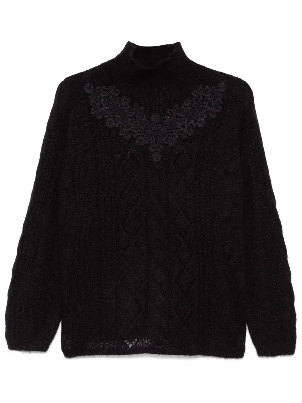Lace-Detail Sweater