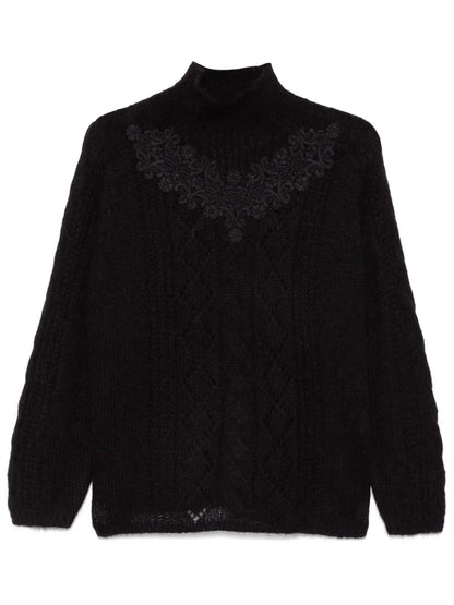 Lace-Detail Sweater