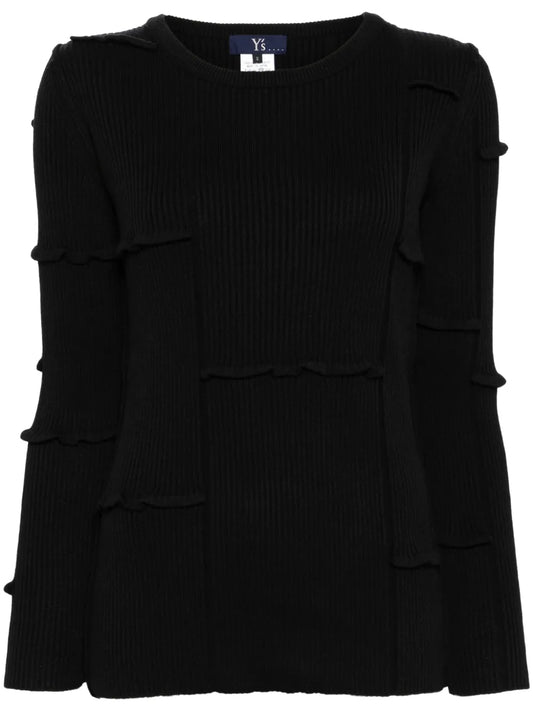 Ribbed-Knit Long-Sleeved Jumper