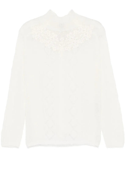 Lace-Detail Sweater