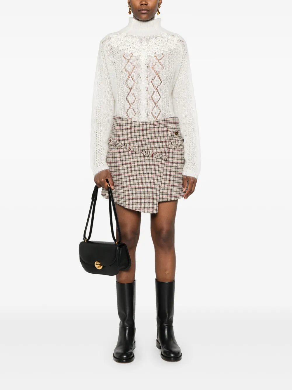 Lace-Detail Sweater
