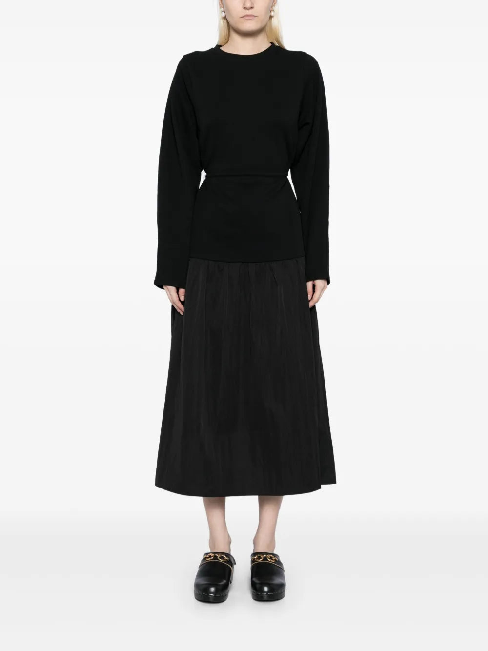 Two-Tone Midi Dress