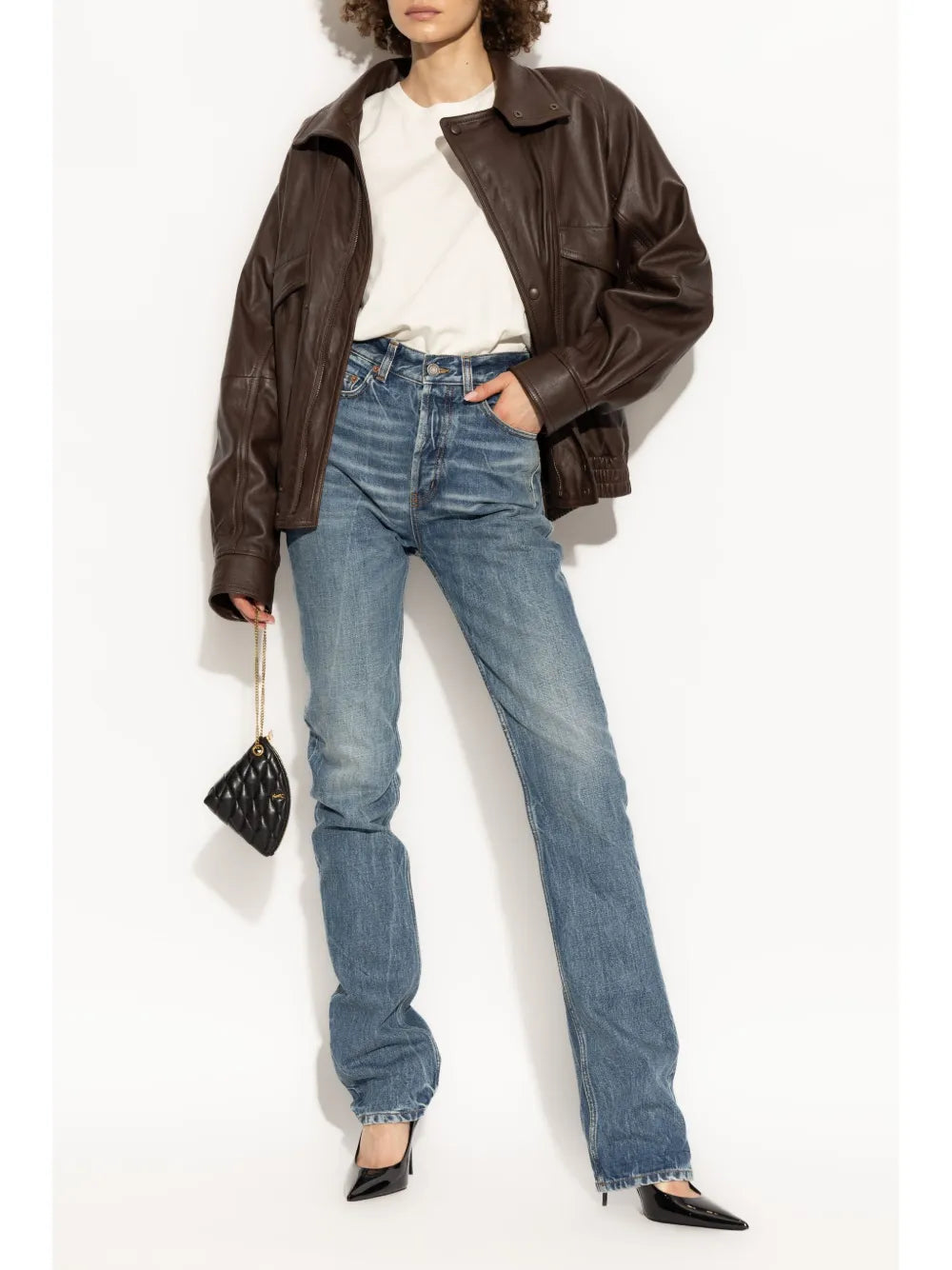 Logo-Patch Straight Jeans