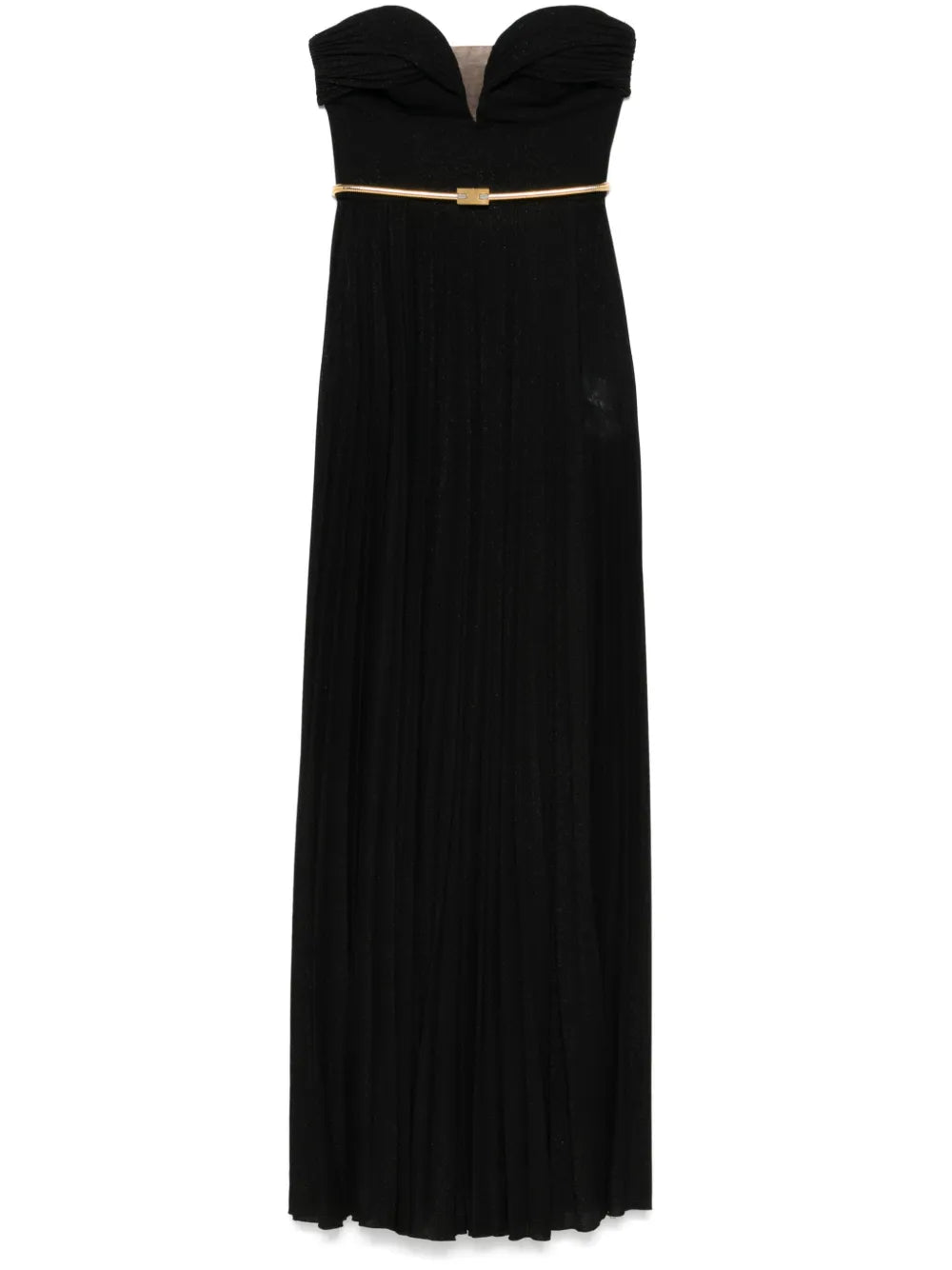 Pleated Lurex Maxi Dress
