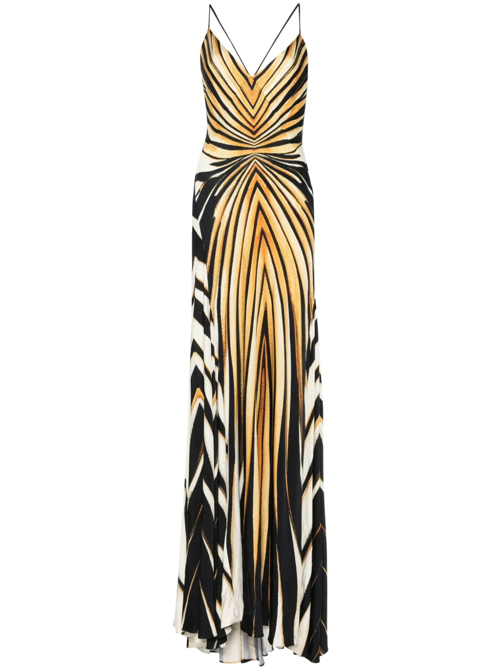 Ray Of Gold-Print Maxi Dress