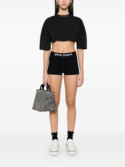 Logo-Print Cropped T-Shirt