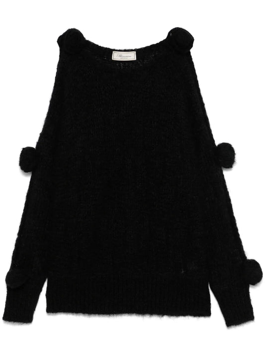 Floral-Appliqué Sweater
