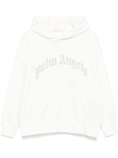 Crystal-Embellished Logo Hoodie