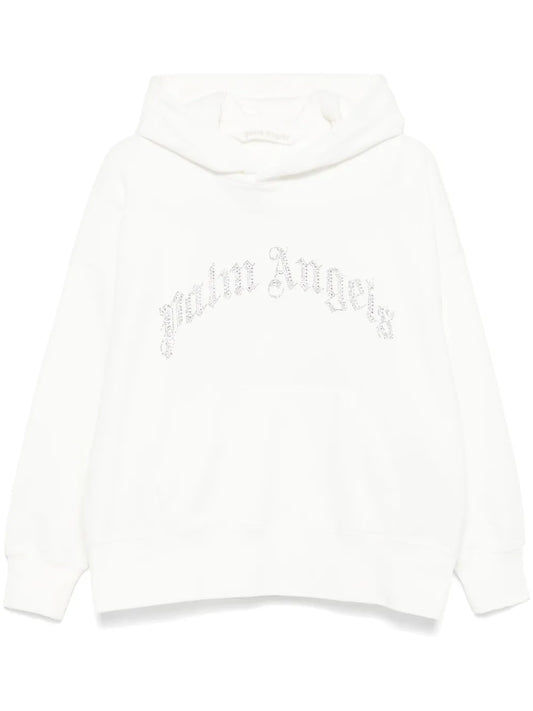 Crystal-Embellished Logo Hoodie