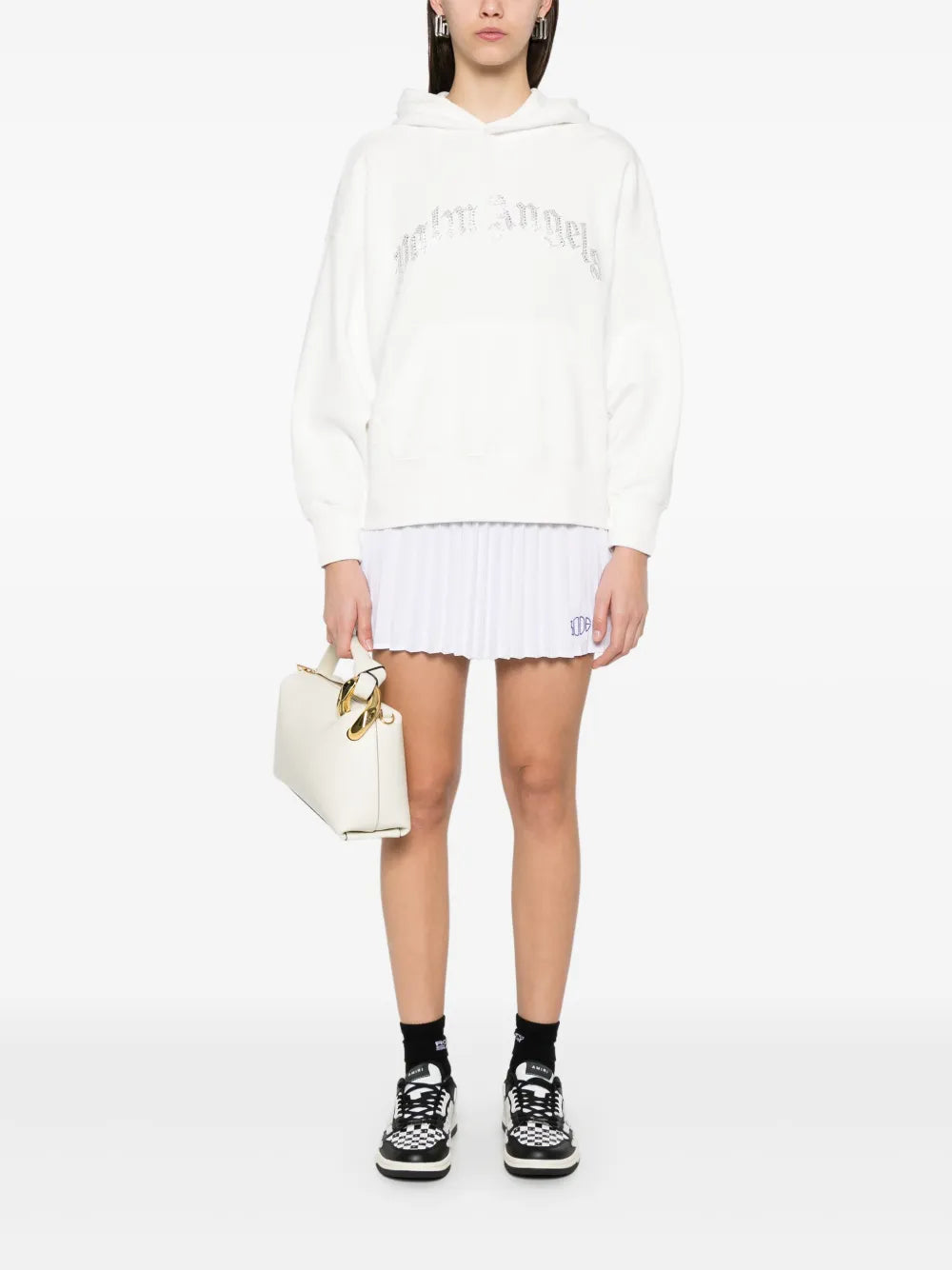 Crystal-Embellished Logo Hoodie