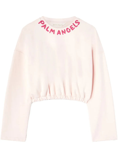 Logo-Print Cotton Crop Top