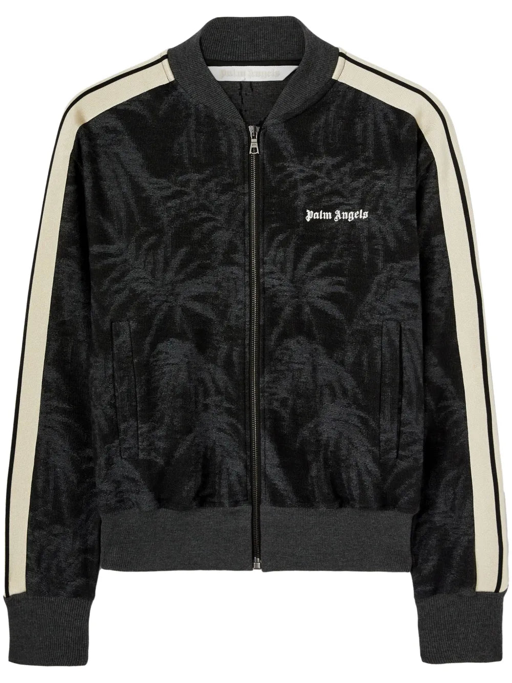 Pams-Jacquard Zipped Sweater