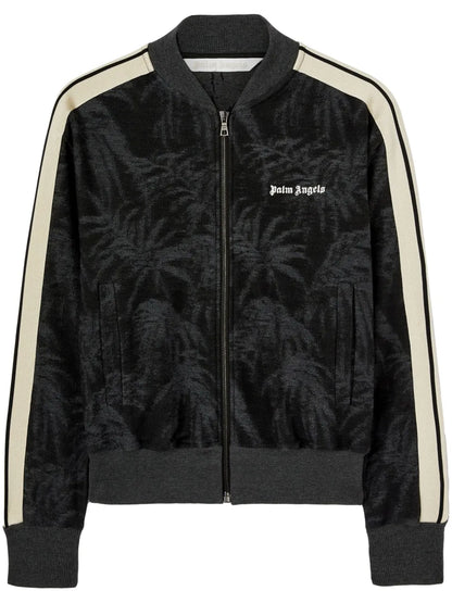 Pams-Jacquard Zipped Sweater