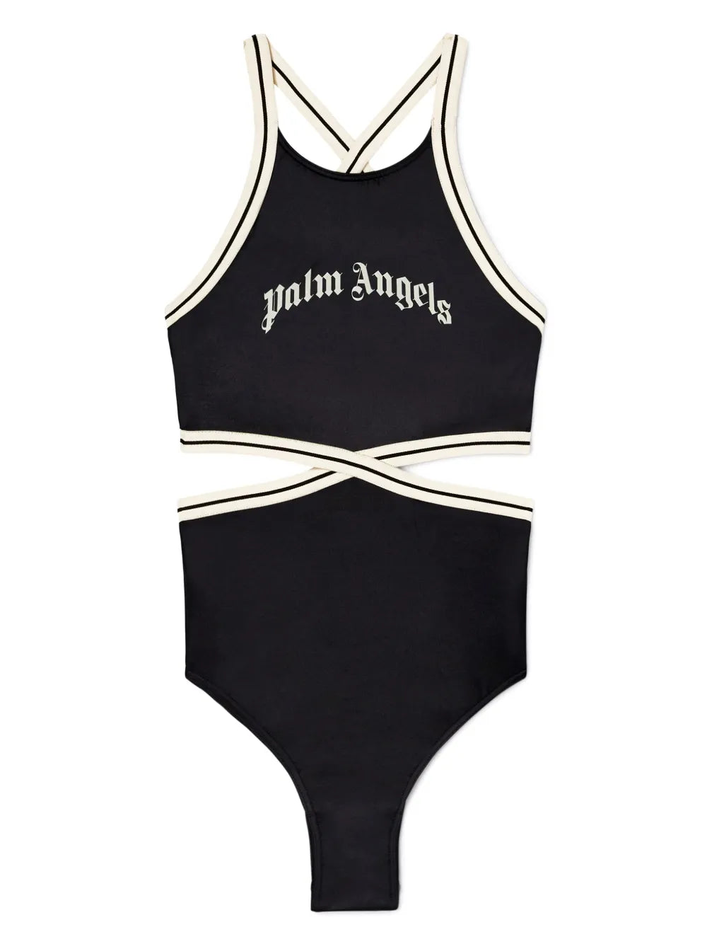 Curved-Logo Swimsuit