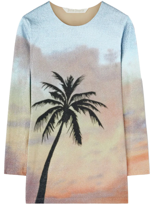 Sunrise Palm Mini Dress