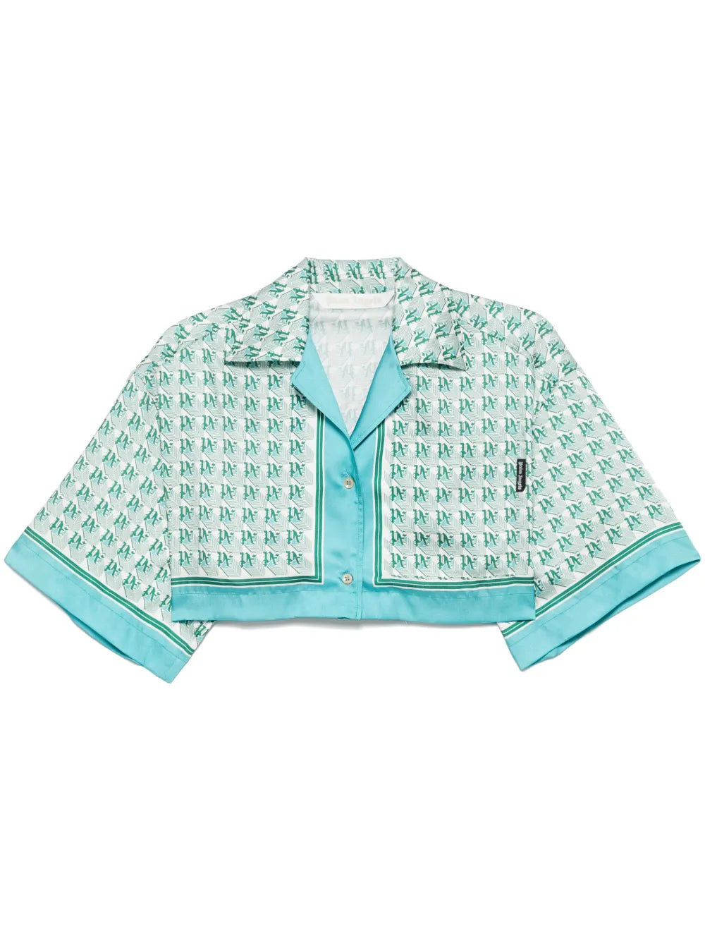 Monogram-Print Cropped Shirt
