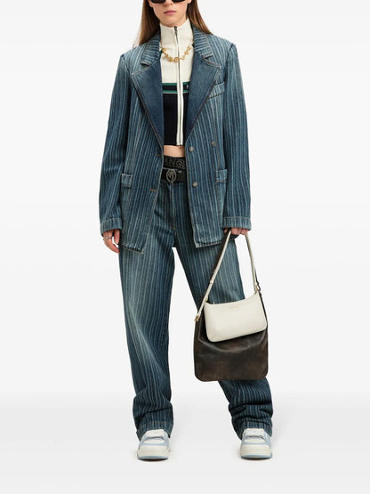 Pinstriped Jeans