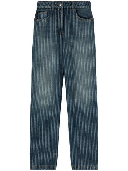Pinstriped Jeans