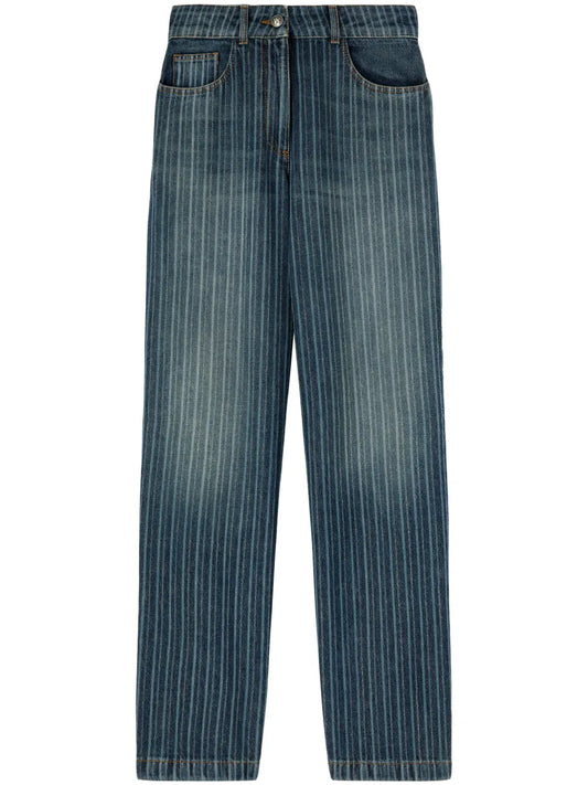 Pinstriped Jeans