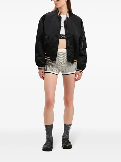 Curved Logo Bomber Jacket