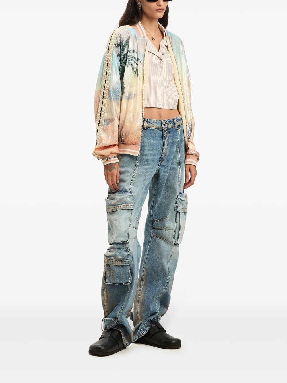 Sunrise Palm Bomber Jacket
