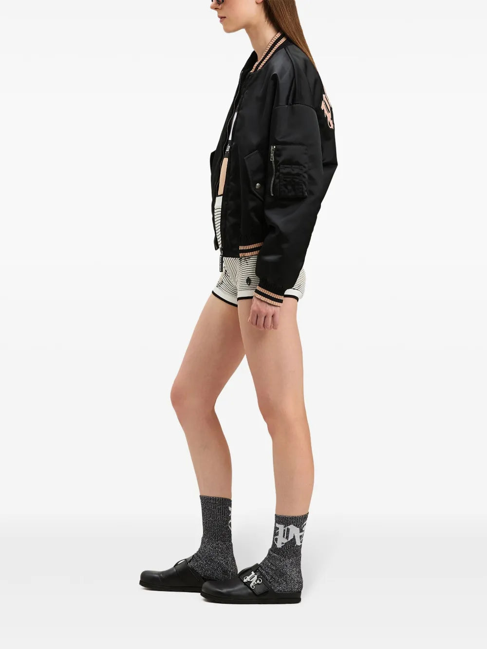 Palms-Jacquard Kniited Shorts