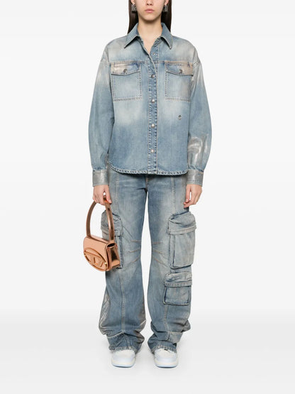 Coated Cargo Jeans