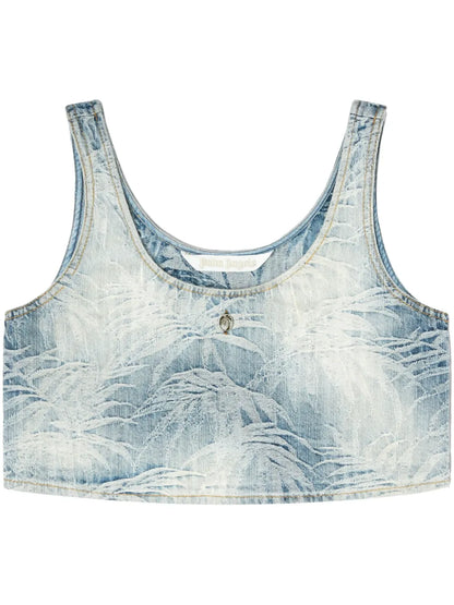 Palms Denim Top