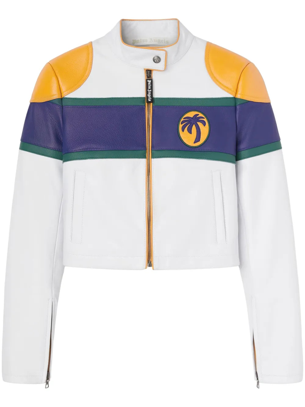 Classic Logo Leather Biker Jacket