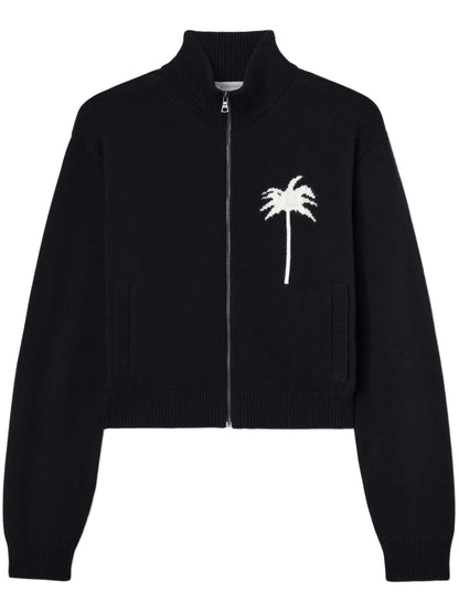Palm Tree Knitted Track Top