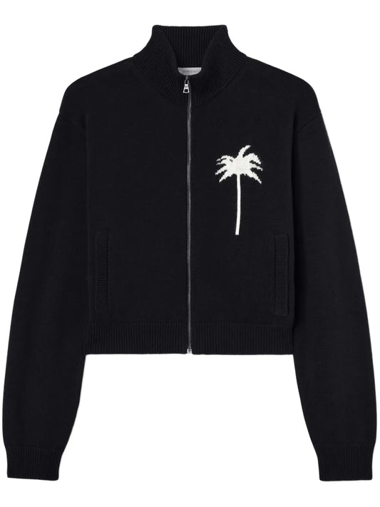 Palm Tree Knitted Track Top