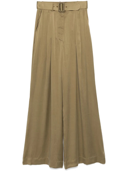 Silk Wide-Leg Trousers